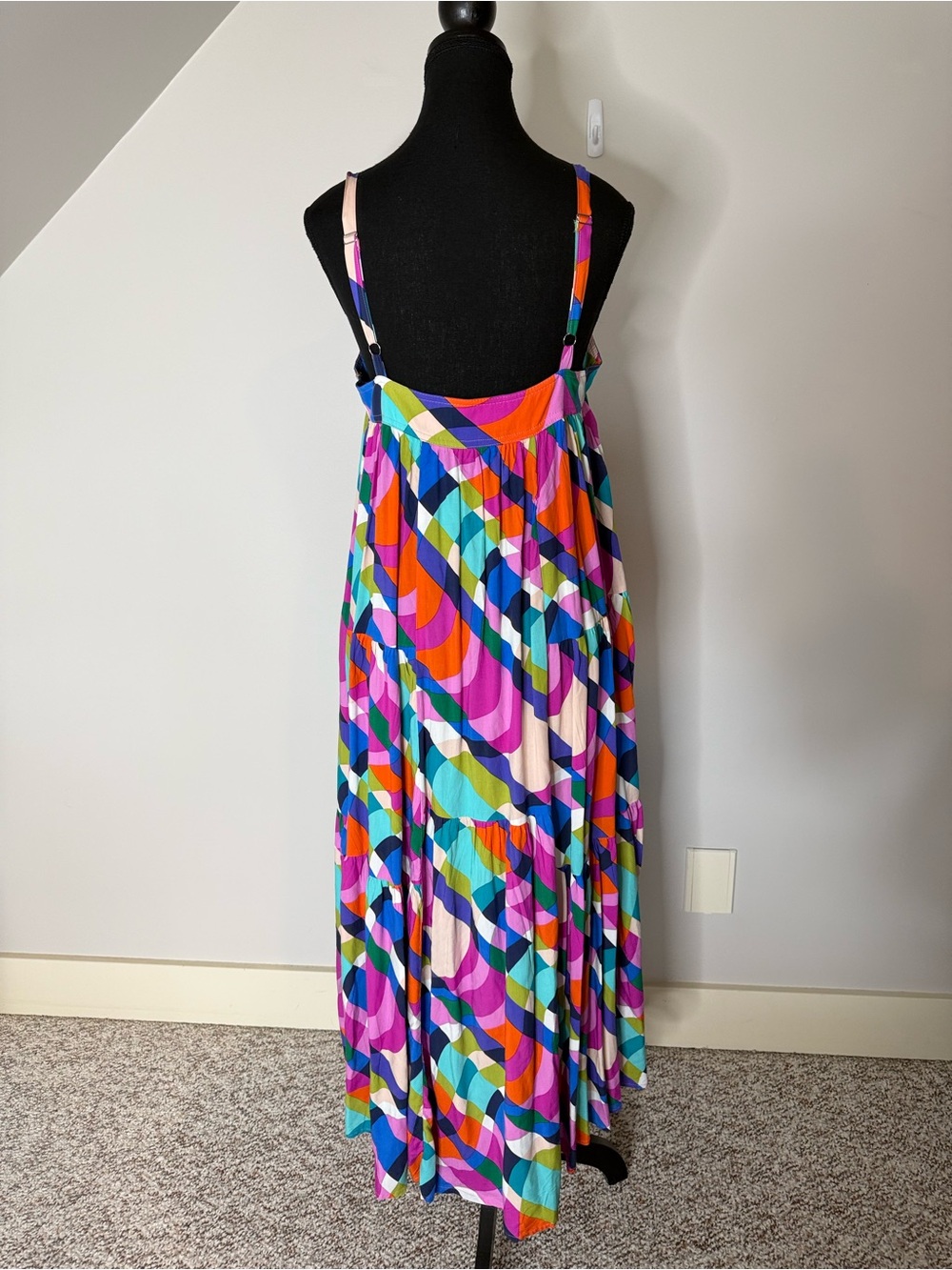 ABEL THE LABEL ANTHROPOLOGIE Oversized Trapeze Baby Doll Maxi Dress Size Medium - Picture 8 of 12